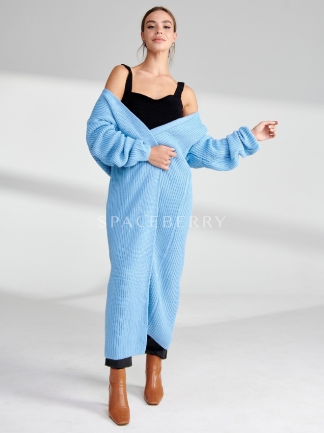 Женский вязаный кардиган оверсайз, кофта